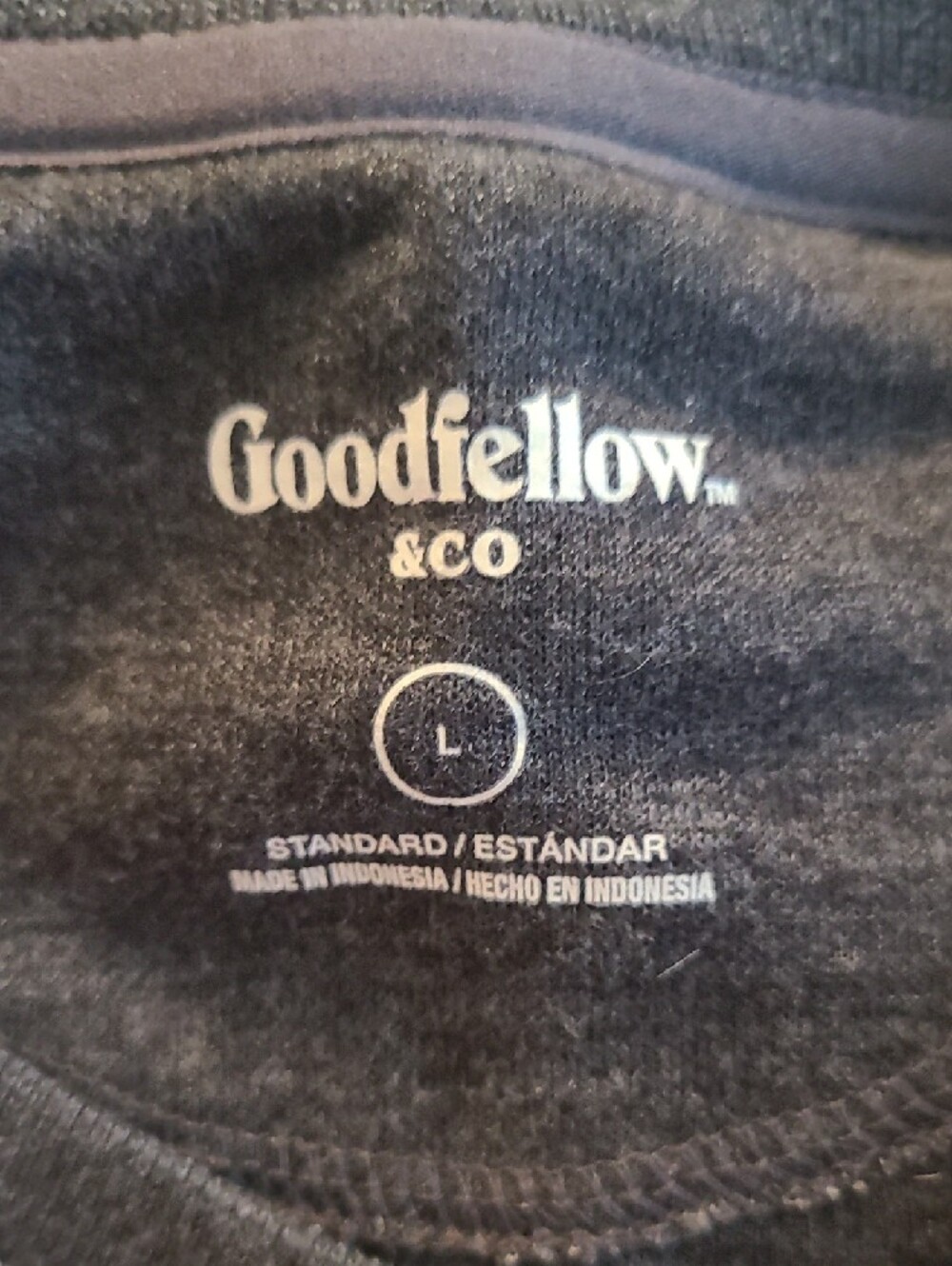 Goodfellow & Co Charcoal Long-Sleeve Crewneck Shirt - Picture 3 of 3